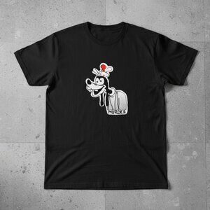 Dark Humor Cartoon Nurse Dog T-Shirt – Edgy Funny Graphic Tee